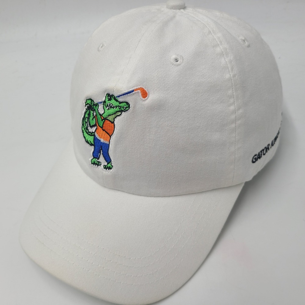 Florida Gators Hat Strapback White NCAA University Junior Golf Tournament Men